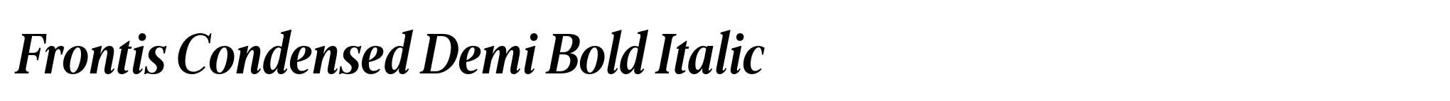 Frontis Condensed Demi Bold Italic image
